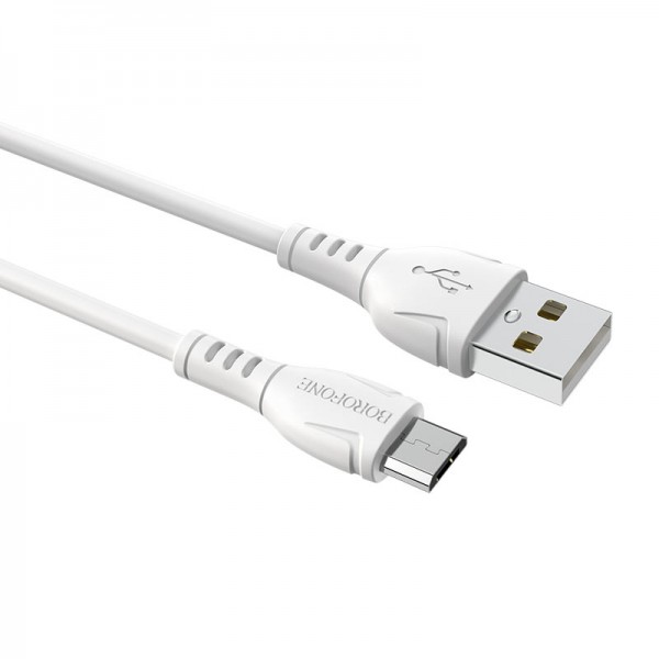 Кабель Borofone BX51 USB 2.4A для micro USB 1м (Белый)