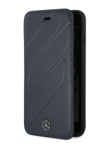 Чехол-книжка натуральная кожа Mercedes-Bens New Organic Booktype Leather для iPhone 7 Plus черный