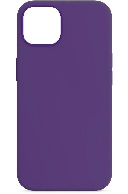 Силиконовый чехол с закрытым низом для iPhone 15 Pro Max (Фиолетовый)