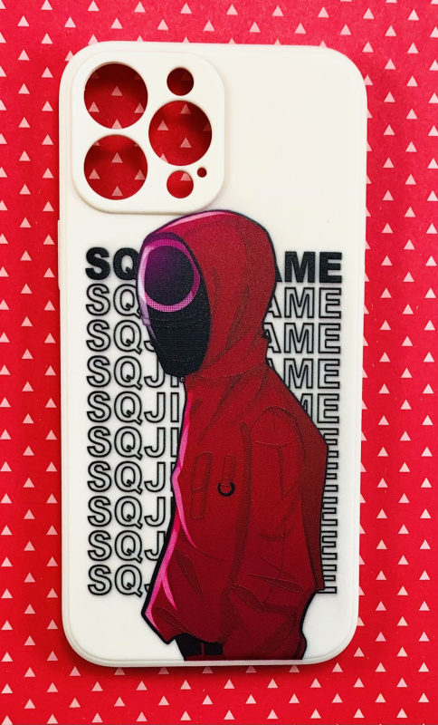 Накладка силиконовая с принтом Игра в кальмара для iPhone 13 Pro Max