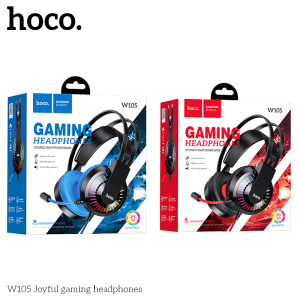 Игровые накладные наушники с микрофоном Hoco W105 Joyful gaming headphones
