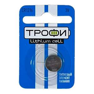 Батарейка Трофи CR1216-1BL ENERGY POWER Lithium  (Элемент питания цена за 1шт)
