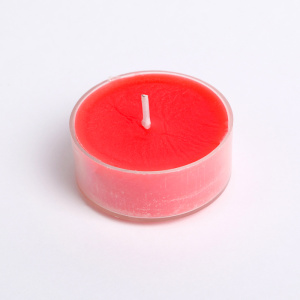 Свеча в гильзе Круг красная 1 шт