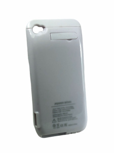 Чехол с дополнительным аккумулятором External Battery на 3000mAh для iPhone 4/4S белый