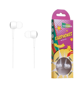 Наушники вакуумные More choice G21 AUX разъём с МК и рег.громкости длина 1.2м (Белый)