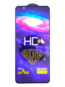 Защитное стекло HD+ Full Glue для Samsung S21 FE (Черный)