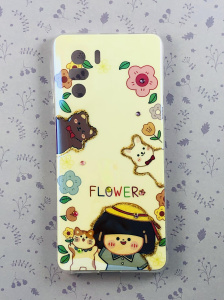 Накладка силиконовая перламутровая Flower для Poco F3/Redmi K40