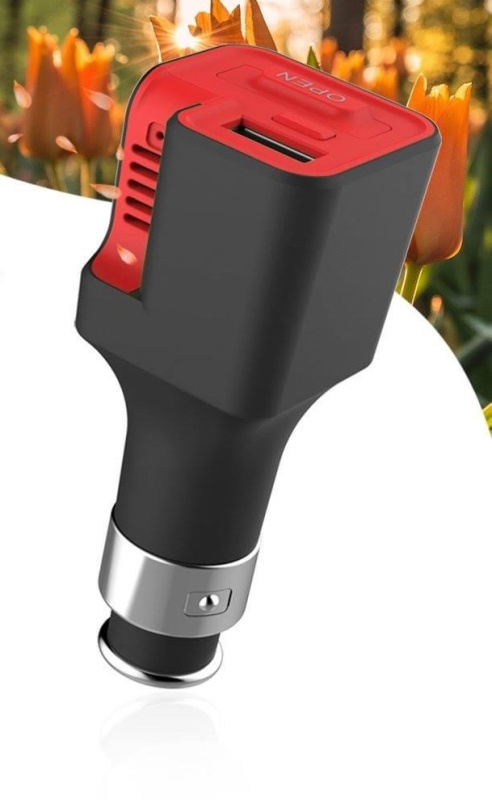 Автомобильное зарядное устройство ROCK Aroma Diffuser USB/5V/2A (Черно-красный)
