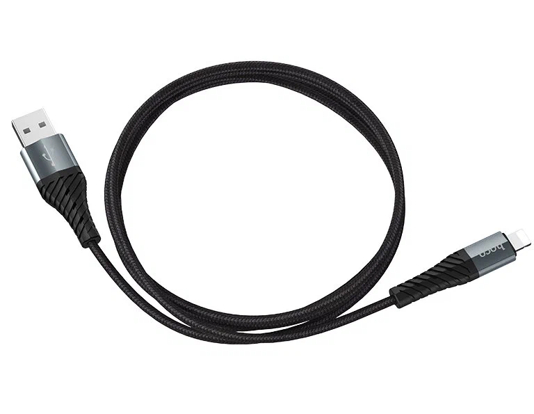 Кабель Hoco X38 USB 2.1A для Lightning нейлон 1м (Черный)