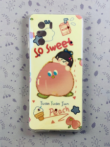 Накладка силиконовая перламутровая Персик для Poco F3/Redmi K40