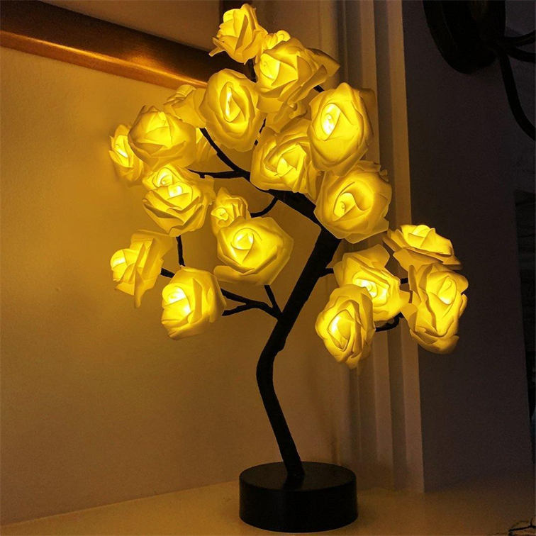 Светильник настольный LED Дерево с розами