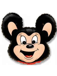 Шар фольгированный "Микки Маус" (гелий+лента)