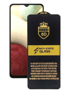 Защитное стекло 6D Full Glue для Samsung A24 (Черный)