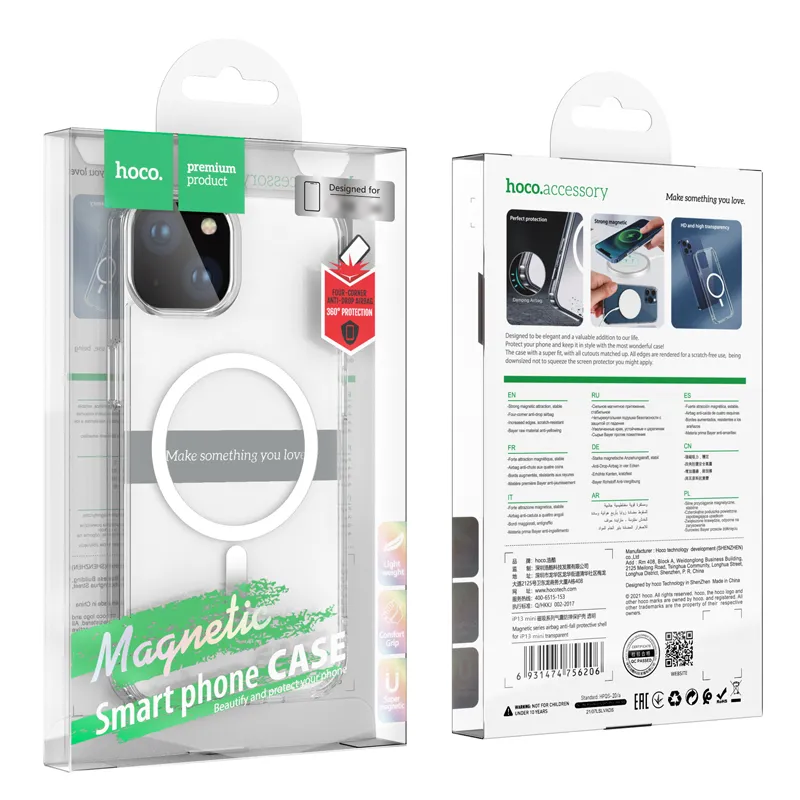 Накладка Hoco Magnetic series airbag anti-fall protective shell для iPhone 13