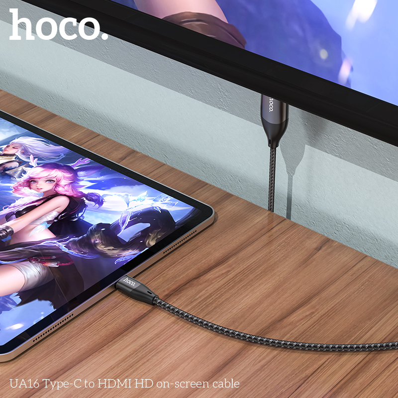 Кабель Hoco UA16 Type-C to HDMI HD on-screen cable