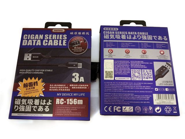 Кабель REMAX Cigan Series MicroUSB RC-156 3.0A Powerful Magnet Connection Data Cable 