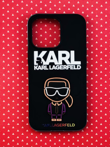 Накладка силиконовая Karl Lagerfeld вид 1 для iPhone 13 Pro (Черный)