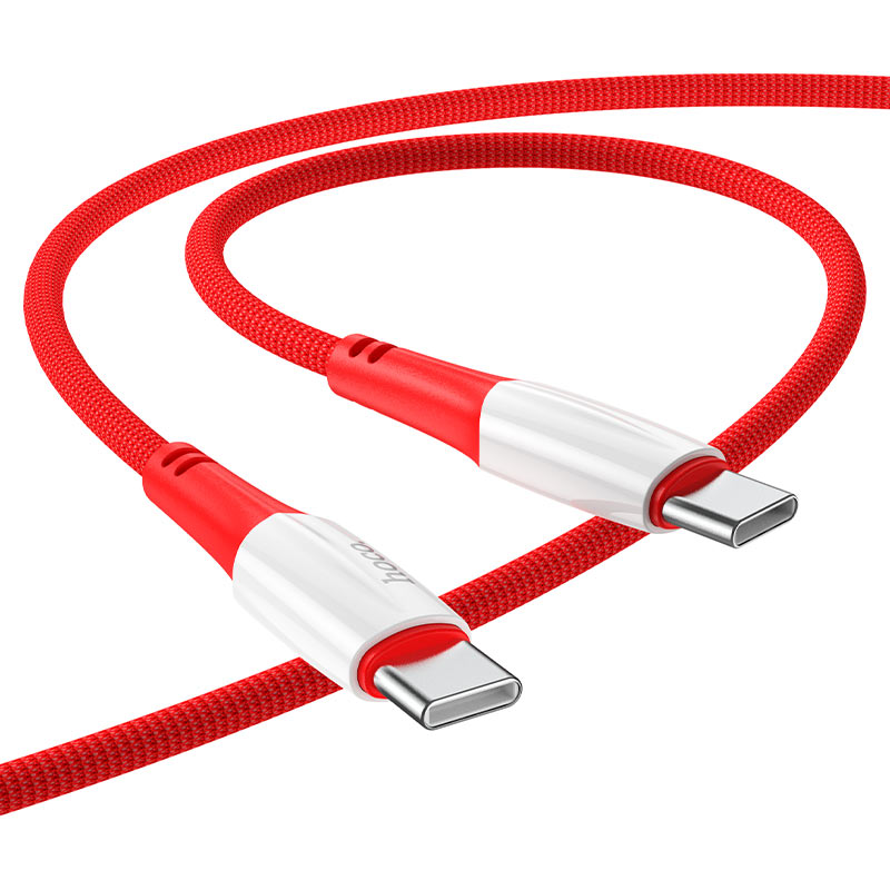 Кабель Hoco X70 USB 3.0A 60W для Type-C Type-C нейлон 1м (Красный)