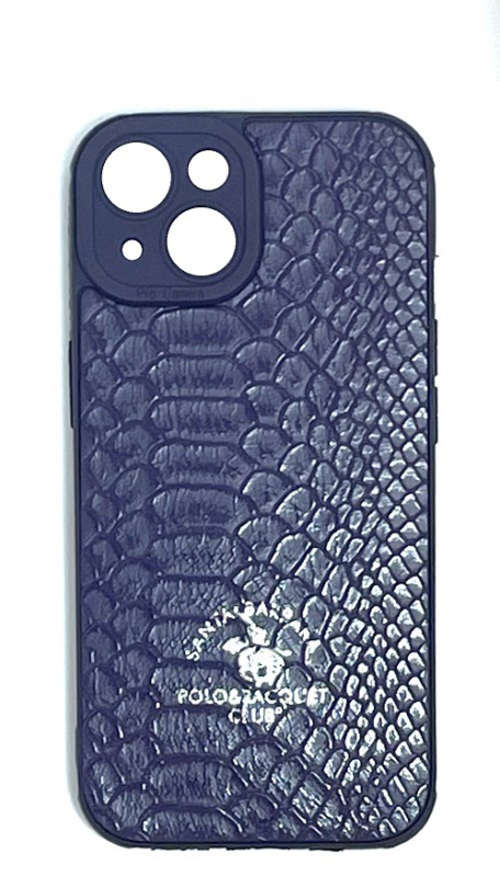 Силиконовый чехол рептилия для iPhone 15 (Фиолетовый)