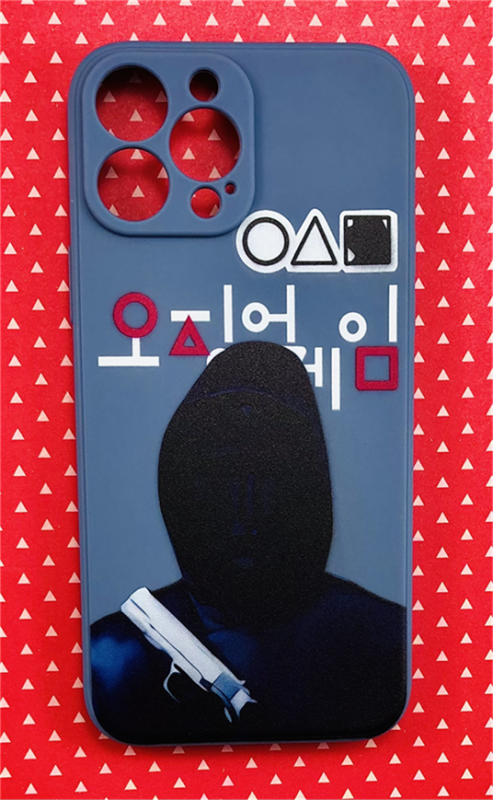 Накладка силиконовая с принтом Игра в кальмара для iPhone 13 Pro Max