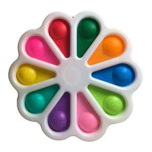 Антистресс пупырка "Pop it" круг из лепестков с цветными кнопками