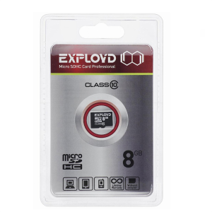 Карта памяти 8Gb Exployd Class10 без адаптера