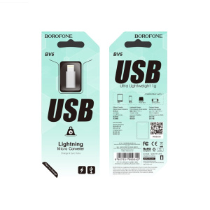 Переходник Borofone BV5 micro USB - Lightning 
