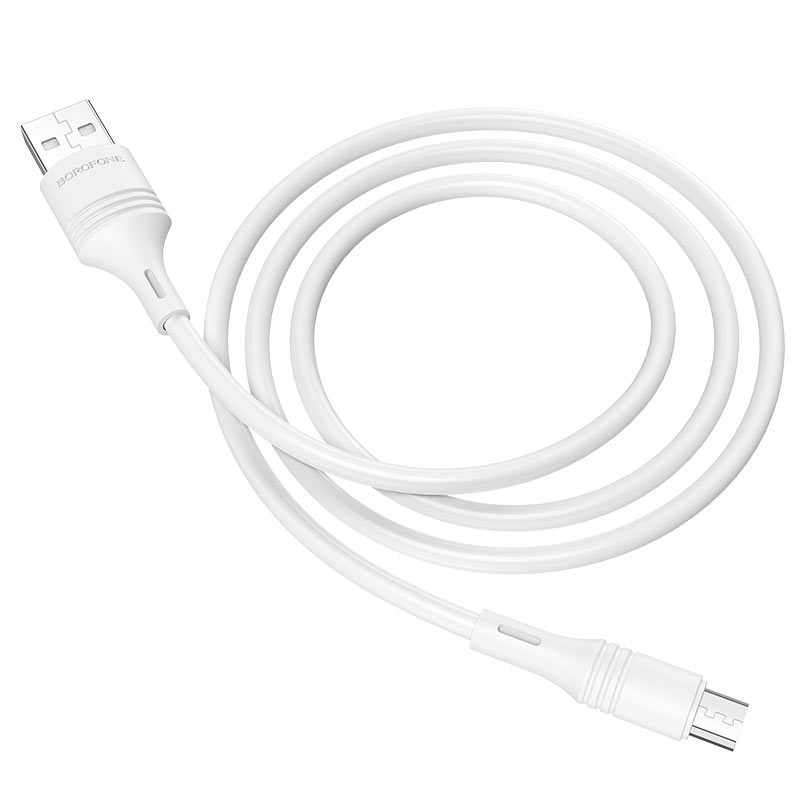 Кабель Borofone BX43 USB 2.4A для micro USB 1м (Белый)