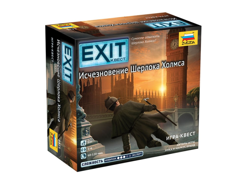 Настольная игра Exit Квест Исчезновение Шерлока Холмса от 12 лет