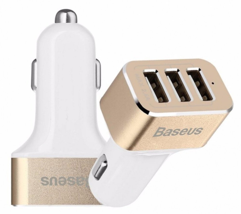 Автомобильное зарядное устройство BASEUS Voyage USBx4/2.4A/9.6A (Белый)