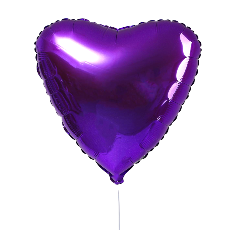 Шар фольгированный 19" сердце пурпурный