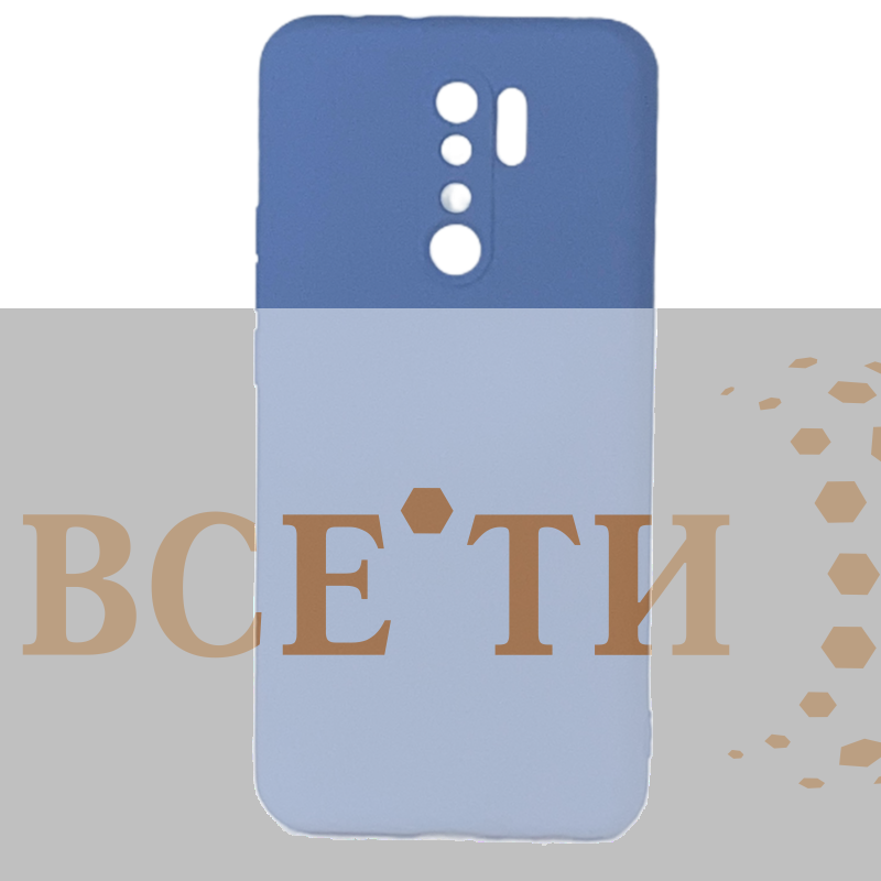 Накладка силиконовая Silicone Case с бархатной подкладкой для Xiaomi Redmi 9