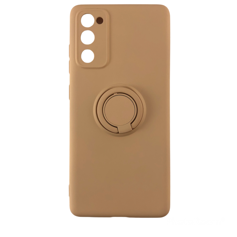 Накладка силиконовая с кольцом и металлической вставкой для Samsung S20 FE