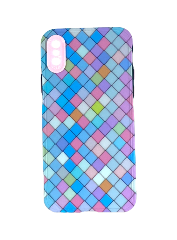 Накладка силиконовая для iPhone X/XS Клетка