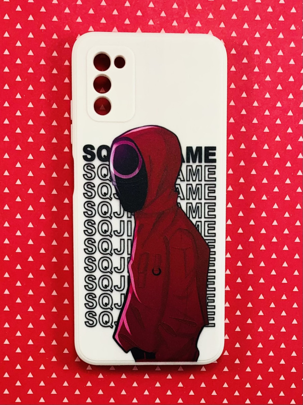 Накладка силиконовая Игра в кальмара для Samsung A03s