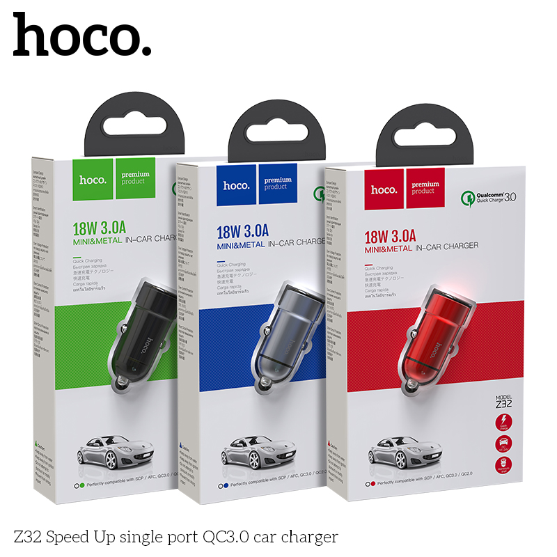 Автомобильное зарядное устройство Hoco Z32 Speed Up single port QC3.0