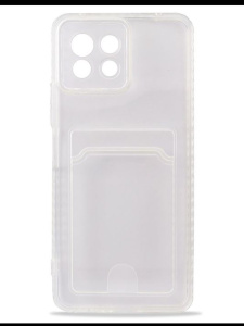 Прозрачный силиконовый чехол с визитницей для Xiaomi Mi11 Lite