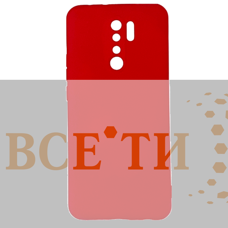 Накладка силиконовая Silicone Case с бархатной подкладкой для Xiaomi Redmi 9