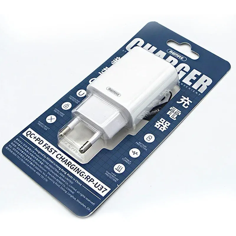 Сетевое зарядное устройство REMAX Jane RP-U37 Series 2USB QC+PD Fast Charging Adapter Set